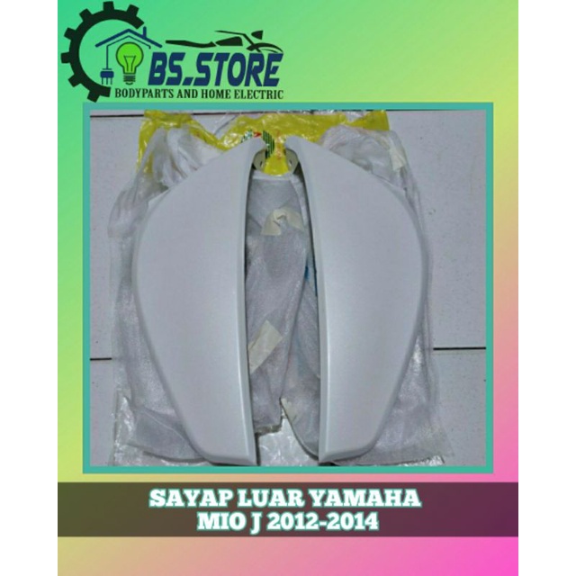 SAYAP DEPAN SAMPING YAMAHA MIO J 2012 2013 2014 PUTIH | LEGSHIELD LUAR YAMAHA MIO PUTIH