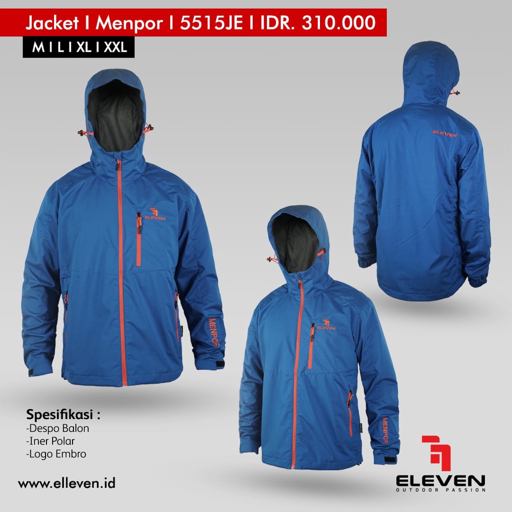 JAKET KEREN OUTDOOR MENPOR ORIGINAL  -  ELLEVEN