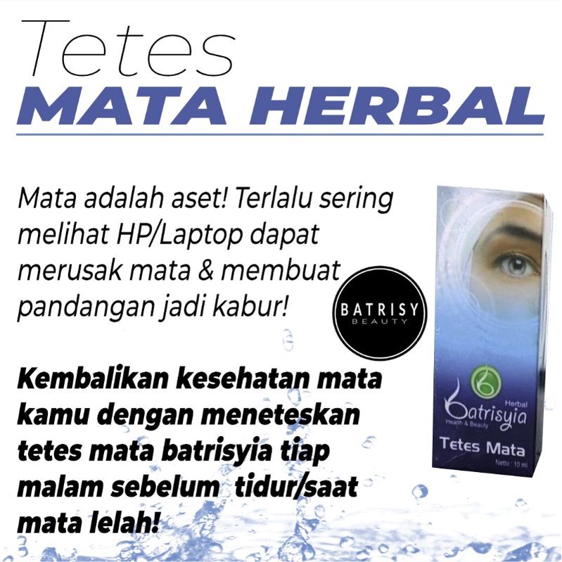 BELI 1 GRATIS 1 !! Tetes mata batrisyia herbal/ tetes mata minus, katarak, buram, menjaga kesehatan mata dan berbagai masalah mata lainnya