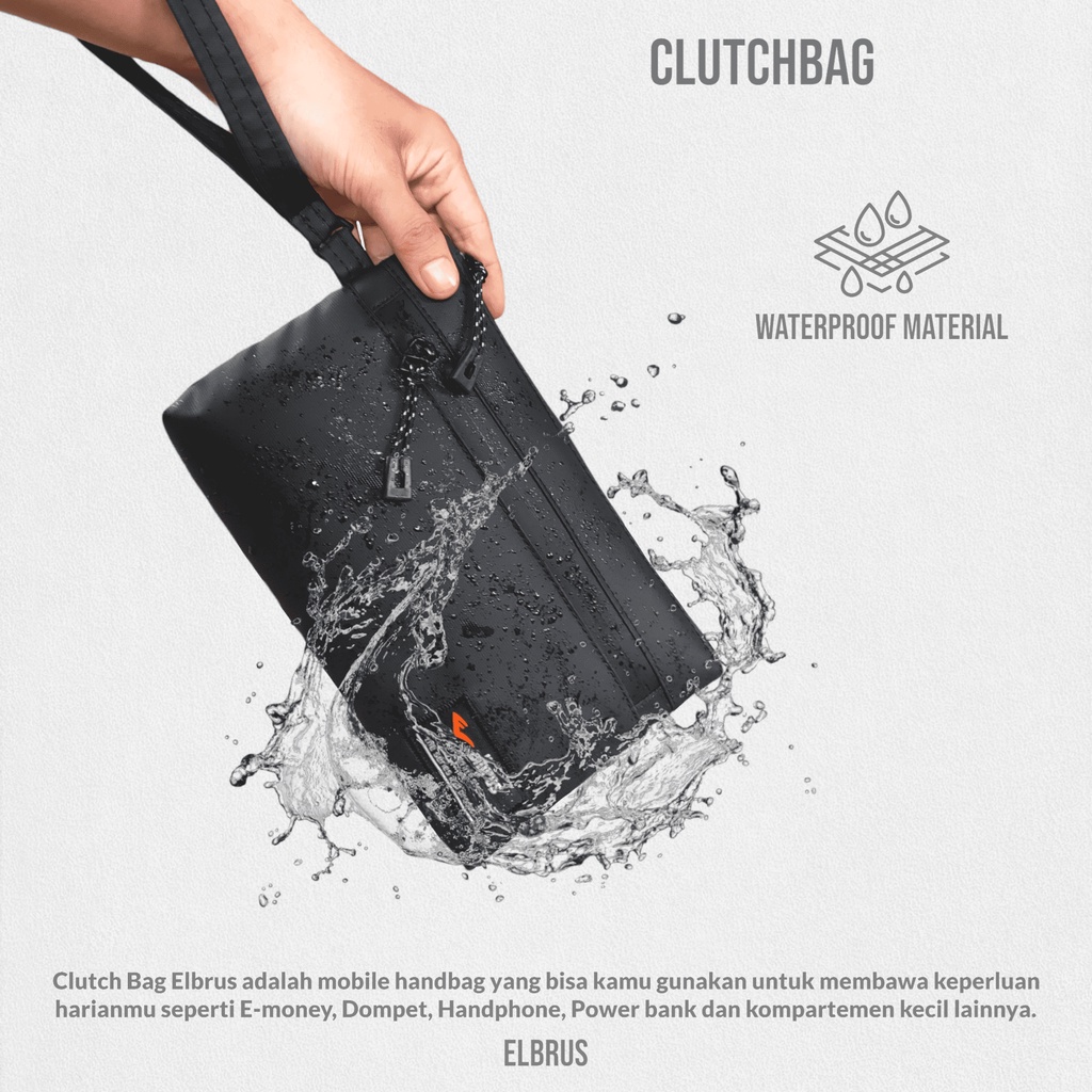 Clutch Bag Pria Wanita ELBRUS Noris Waterproof