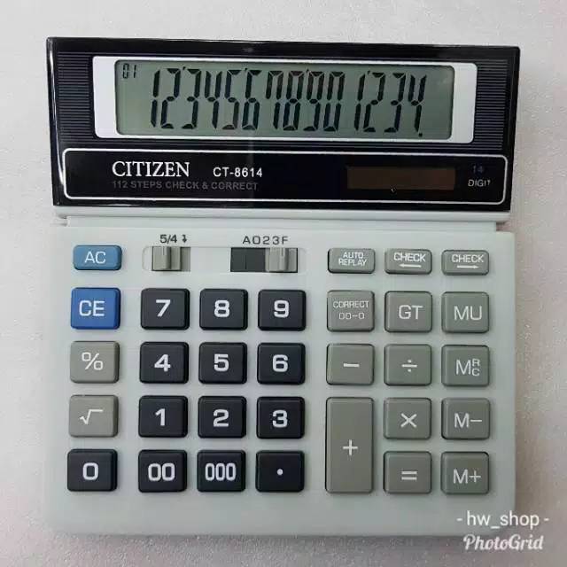 

Kalkulator Citizen CT 8614 Terbaru . kalkulator 14 Digit