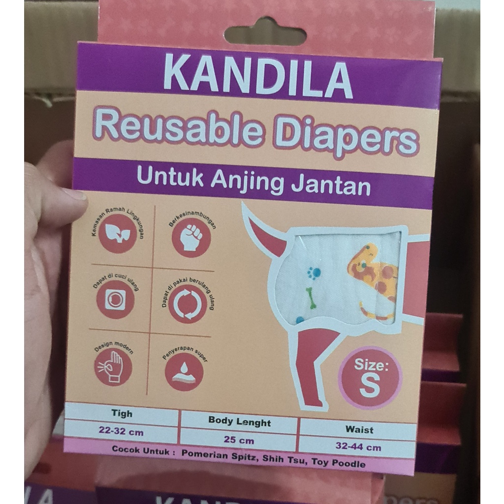 Kandila Reusable Diapers Pampers Popok Anjing Bisa Dicuci Betina Jantan