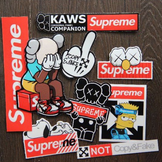 STICKER PACK brand supreme Waterproof stiker motor/laptop/hp aesthetic
