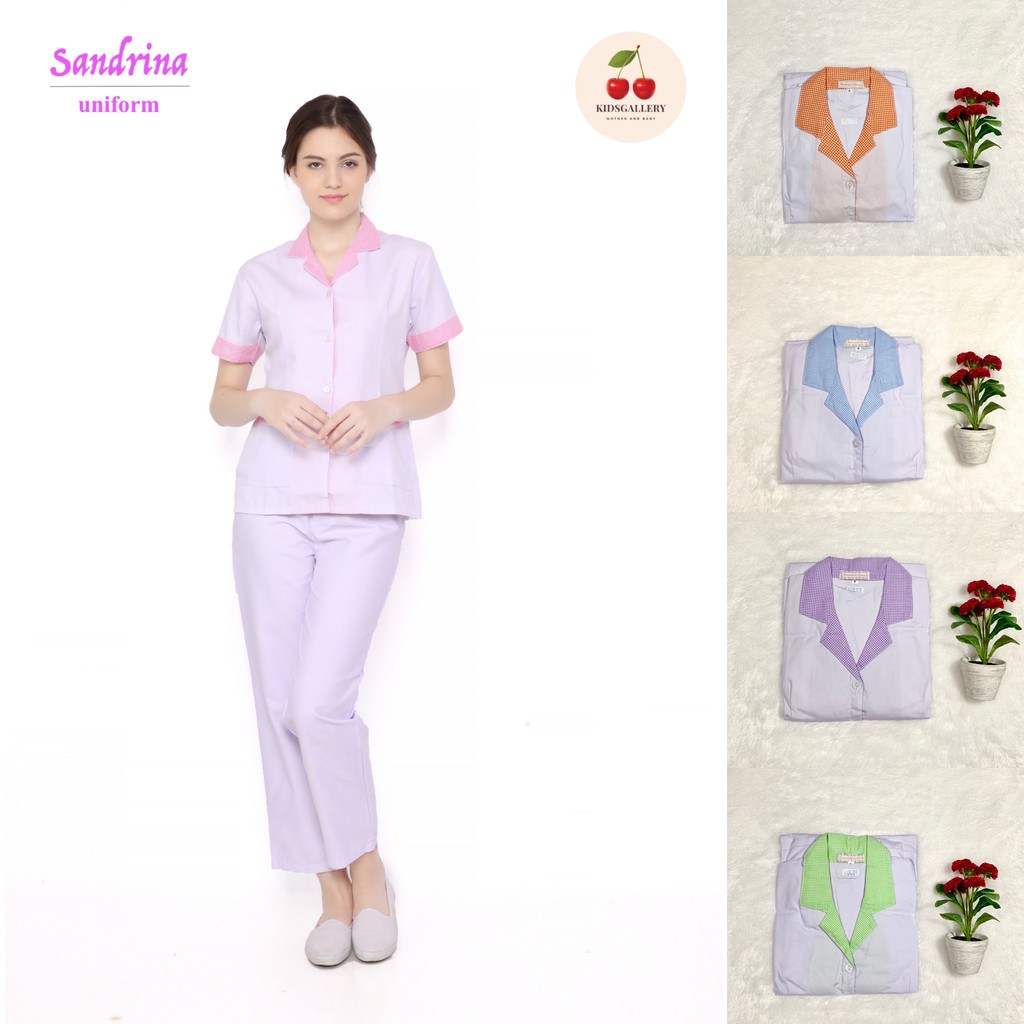 [SANDRINA] Baju seragam suster (celana panjang)/ Baju baby sitter/ Baju nanny