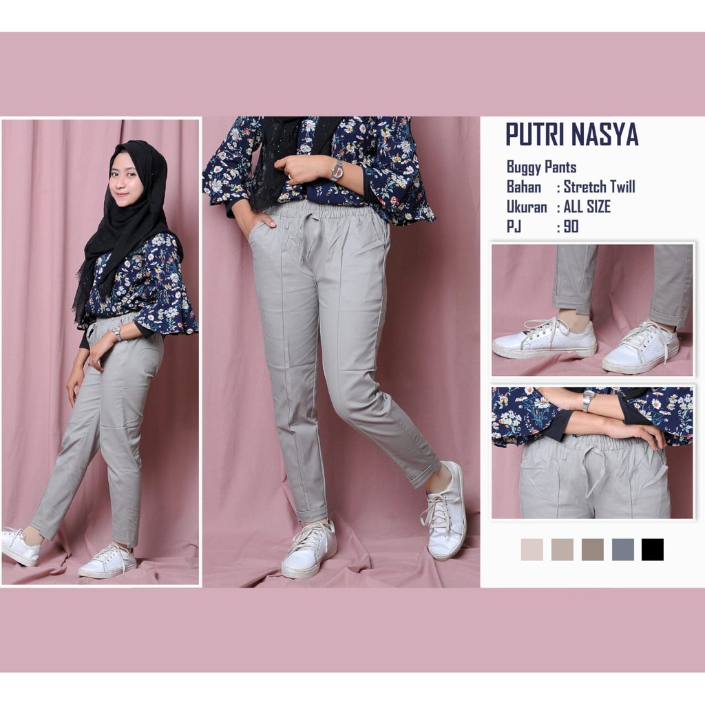 READY STOK BAGGY  PANTS  Latte Beige Nude Maroon Ivory Dusty 