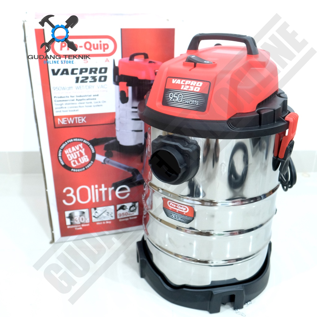 Vacuum Cleaner Wet &amp; Dry PROQUIP 30L 1230 / Mesin Penyedot Debu Basah &amp; Kering VAC PRO 1230