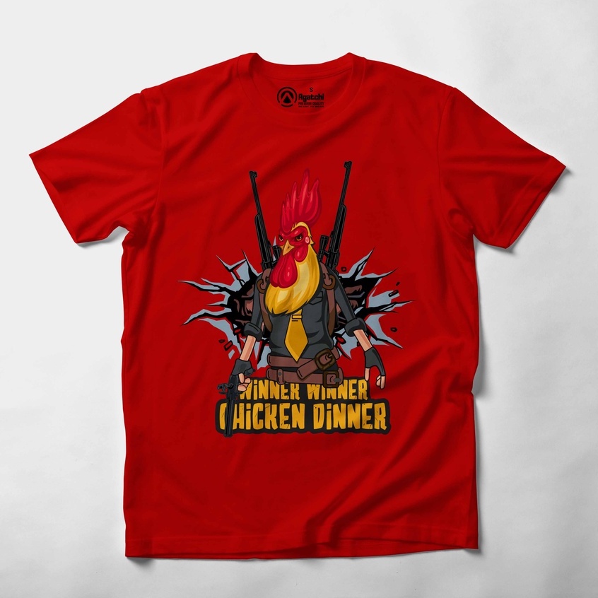 Kaos Atasan Anak Laki Laki Kids T Shirt Winner Chicken Dinner PUBG Gamers