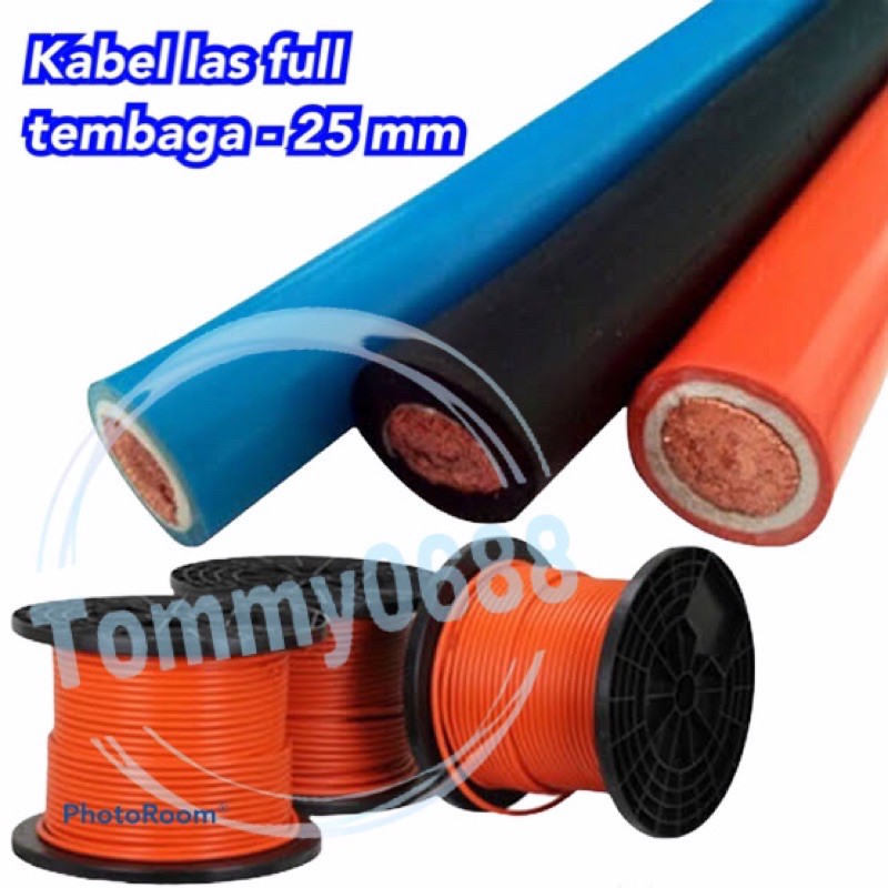 ORIGINAL KABEL LAS 25MM FULL TEMBAGA WELDING CABLE LAS