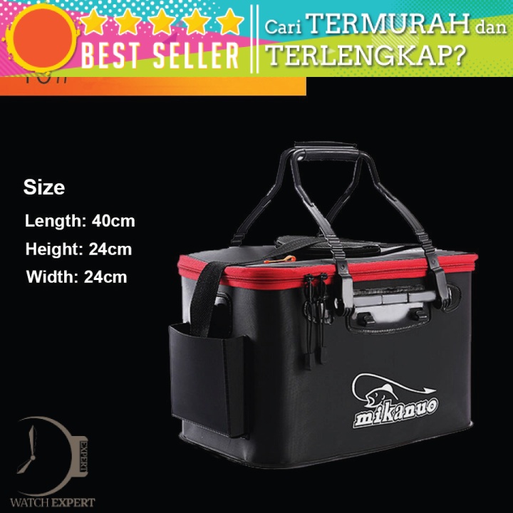 Bisa COD Tas Perlengkapan Memancing Portable Fishing Bucket Camping Water Container 40CM - WF124