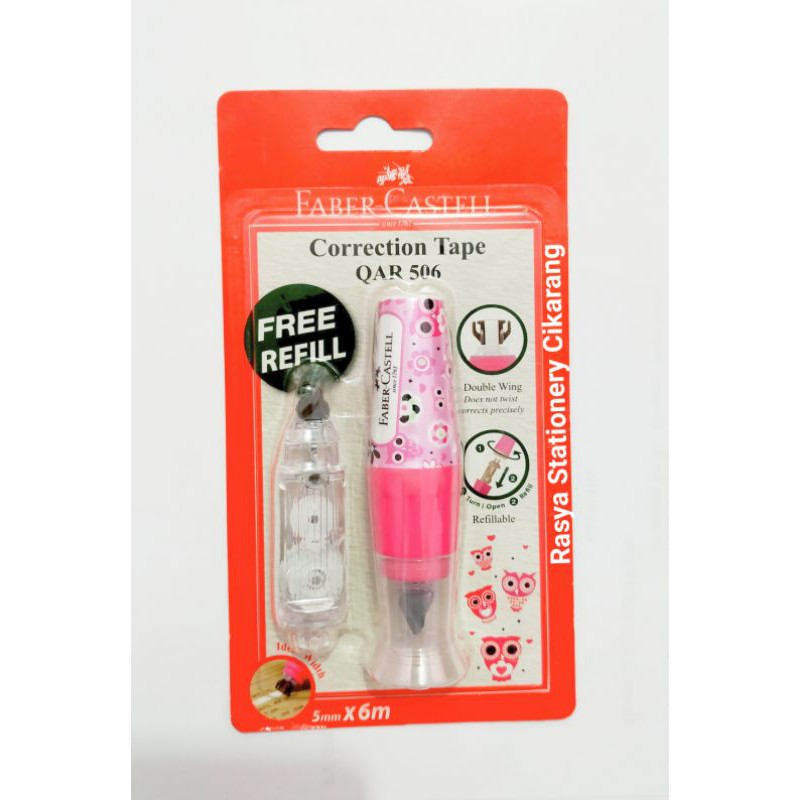 

Faber - Castell Correction tape 506 Barrel fancy pink + 1 refill