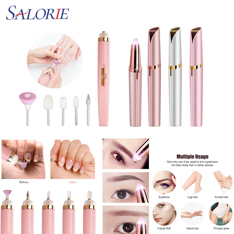 Mesin Bor Elektrik Portable Penghilang Alis / Kutikula / Kuku Tanpa Rasa Sakit