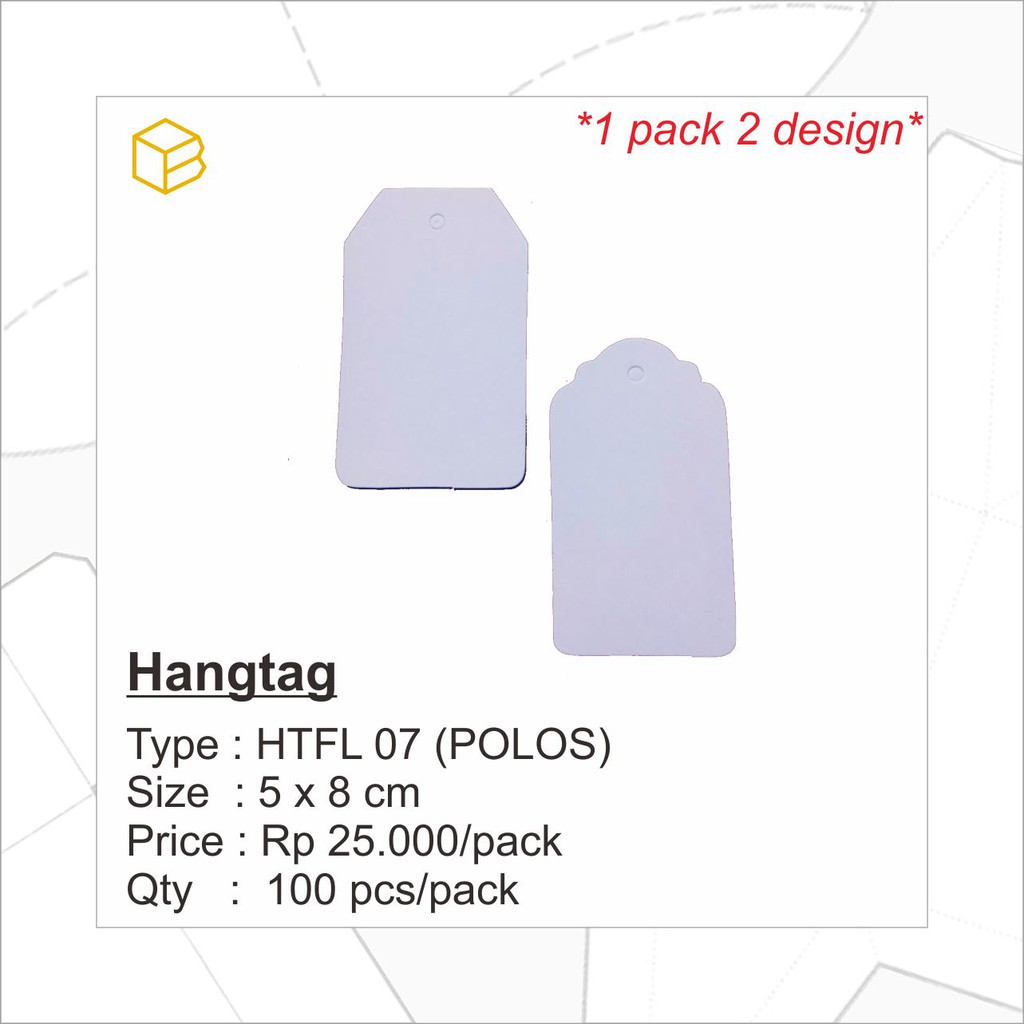 Hangtag/Label/Tag (100pcs) | Hangtag Paper