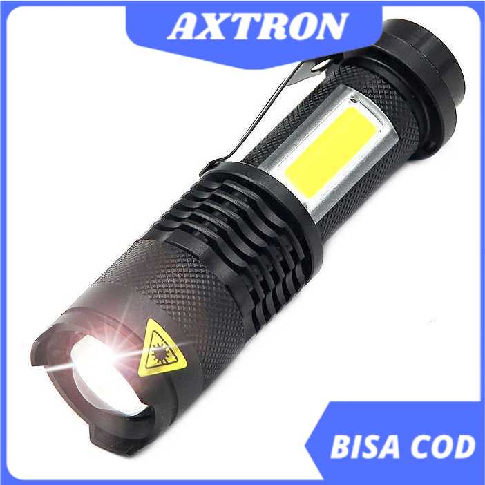 TaffLED Senter LED 3800 Lumens Waterproof Pocketman COB Zoomable / Senter LED Cree Laser Terang 2300