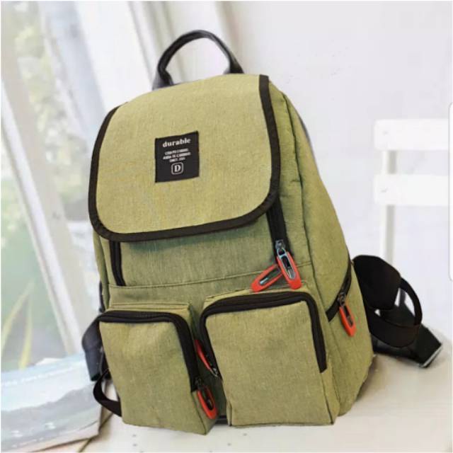 Tas Tas Sekolah Modis Anak Perempuan Warna Solid Ransel Wanita Pelajar Perguruan Tinggi Ranse Laptop