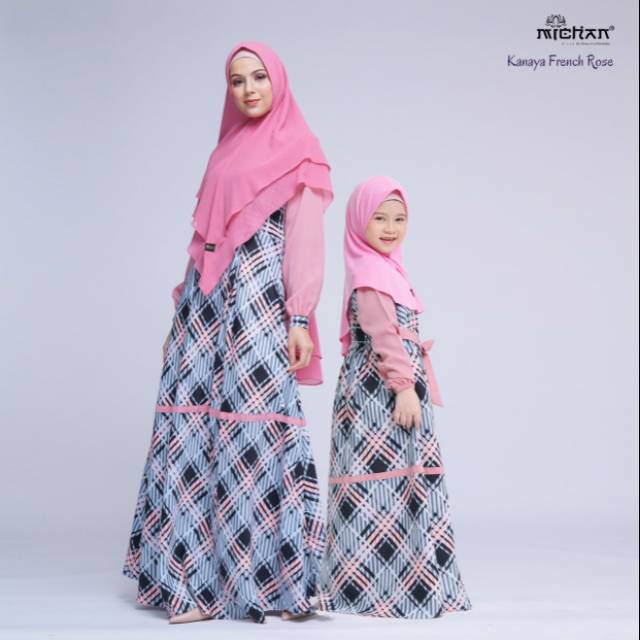 Gamis couple kanaya 4 warna by Michan/gamis couple/gamis busui/gamis syari/gamis sarimbit/sarimbit
