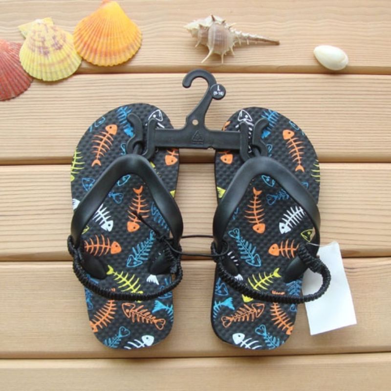 Sandal Jepit Anak Motif Tengkorak Ikan Terbaru