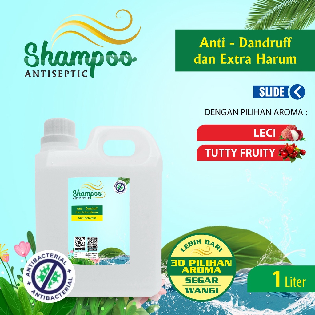 Shampoo Anti Dandruff Extra Harum Original Aroma Segar Kemasan 1 Liter Jerigen