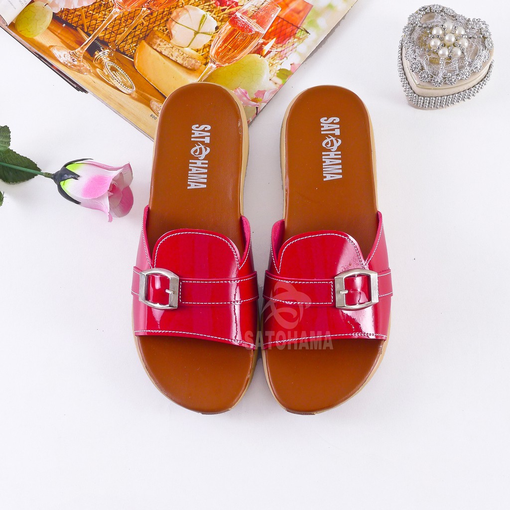 Satohama Sandal Wanita Kokop Wedges Selop Keren Sandal Wedges Murah Sandal Casual Terbaru