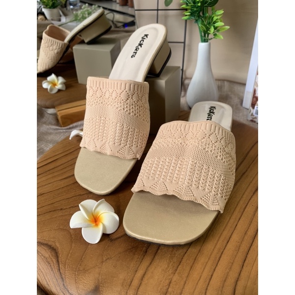 SANDAL SLOP RAJUT CEWEK HAK TAHU 3CM TERBARU TERMURAH MODERN KOREA SLOP RAJUT RICIS SANDAL HAK TAHU WANITA RAJUT IMPORT SENDAL HEELS HILS HIL WANITA CEWEK PEREMPUAN MURAH TERBARU KEKINIAN ORIGINAL