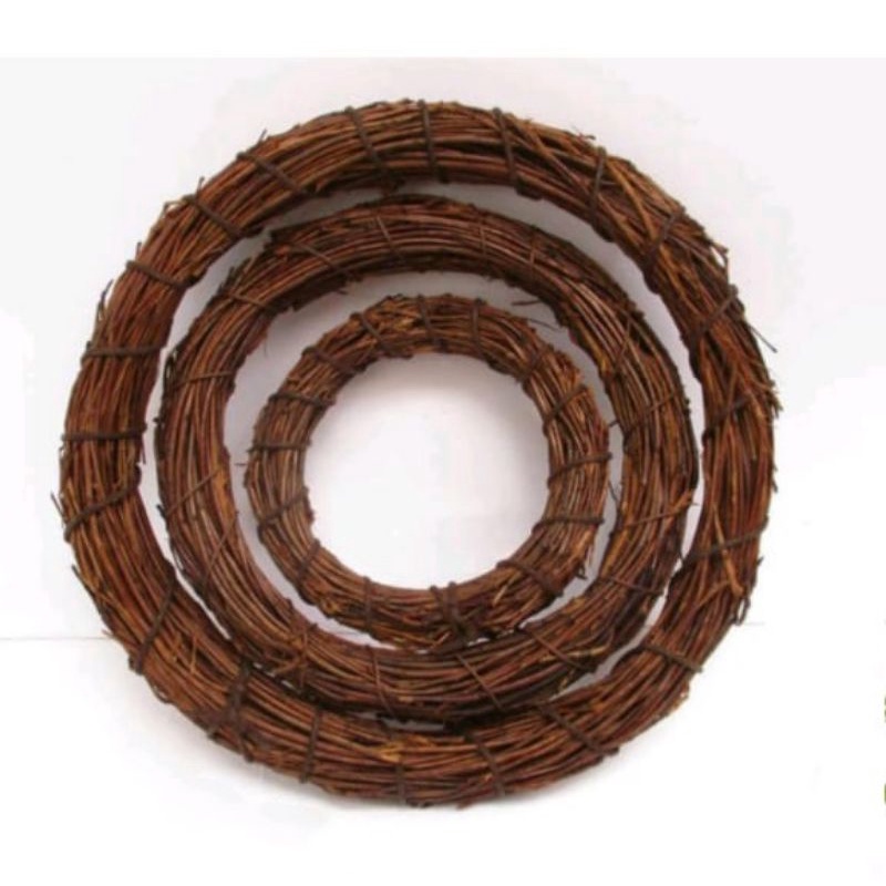 Wreath ranting lingkaran/akar lingkaran/ring rotan ukuran 60cm