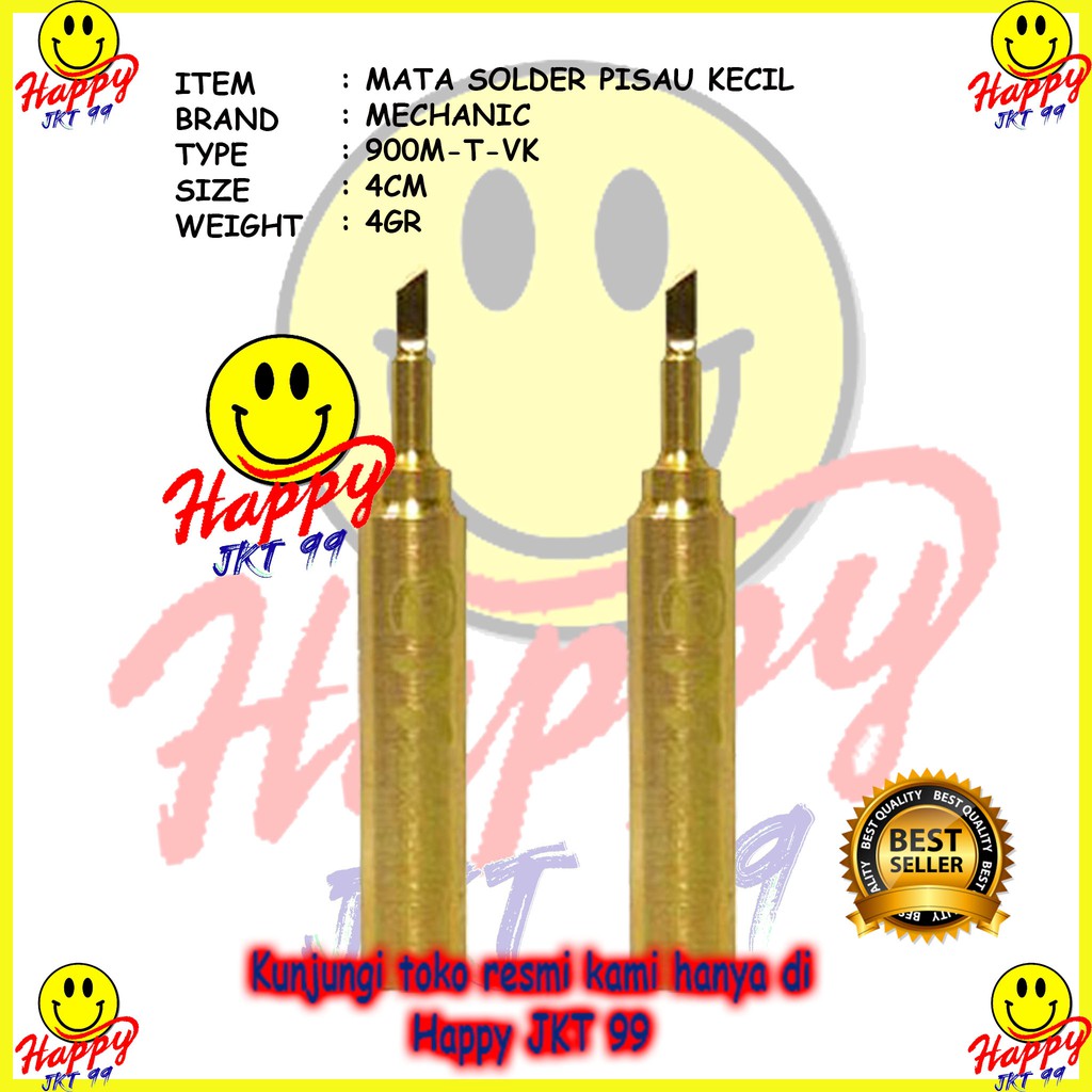 [ HAPPY JKT 99 ] MATA SOLDER TEMBAGA PISAU KECIL MECHANIC 900M-T-VK ORIGINAL