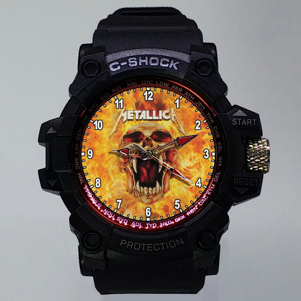 (ISTIMEWA BOSSQUE) JAM TANGAN METALLICA LIST MERAH - EXCLUSIVE 5