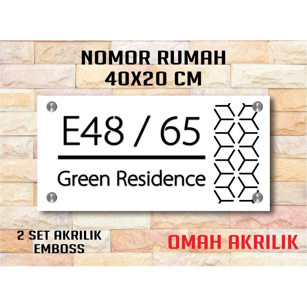 

Papan Alamat & Nomor Rumah - Acrylic - unik