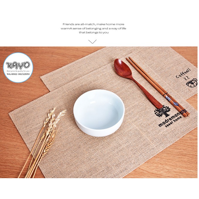 tatakan meja makan zakka, tatakan piring, tatakan piring meja makan