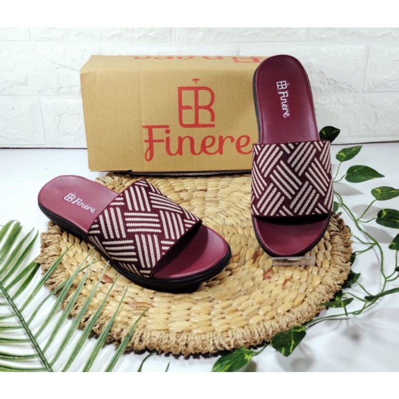 sandal slop wanita rajut import terbaru