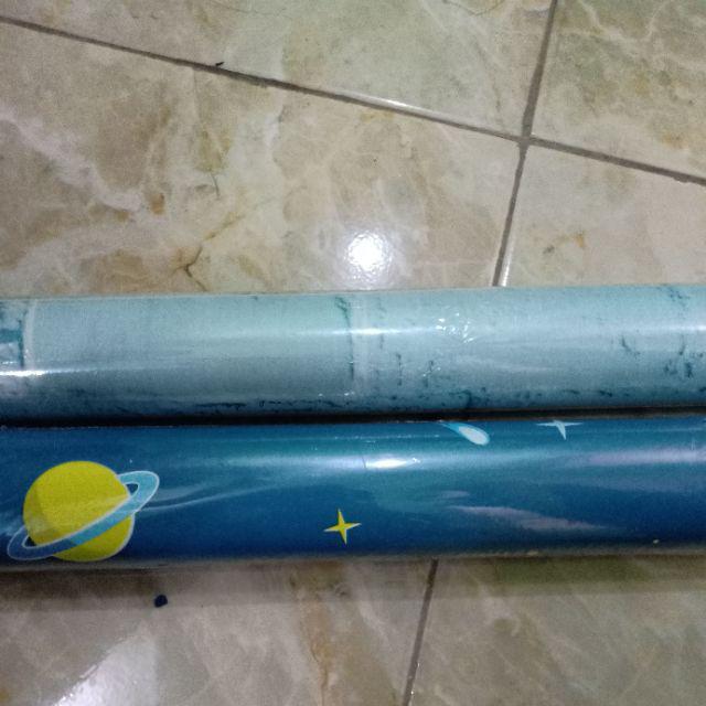 Wallpaper Sticker Bata Tulis Biru