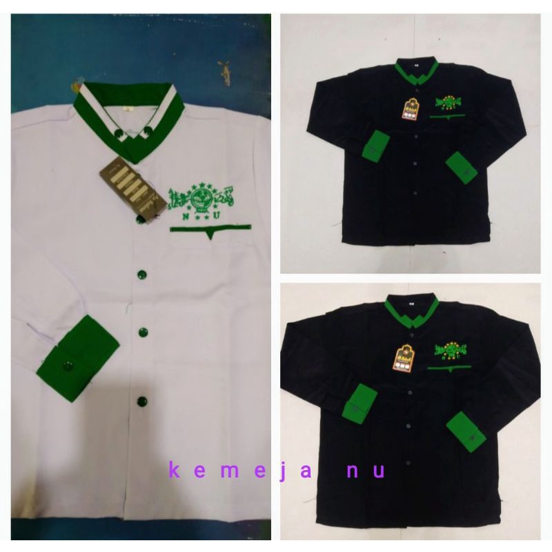 Baju Koko NU Kemeja Kemko NU Koko NU Pria Lengan Panjang Size M L XL  muslim pria koko nu kemeja  NU
