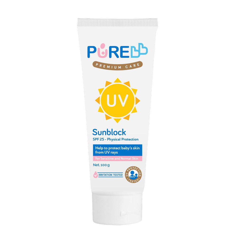 homimart I Buy NOW!!! Pure BB  Baby Sunblock Bayi dan Anak-Anak SPF 25 100gr