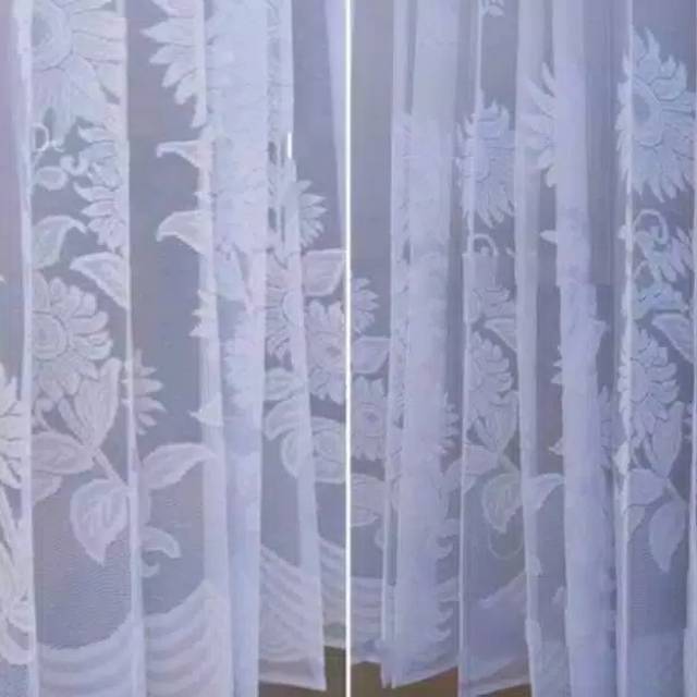 Vitras Daleman gorden motif bunga inner serat premium korden gordyn hordeng tirai