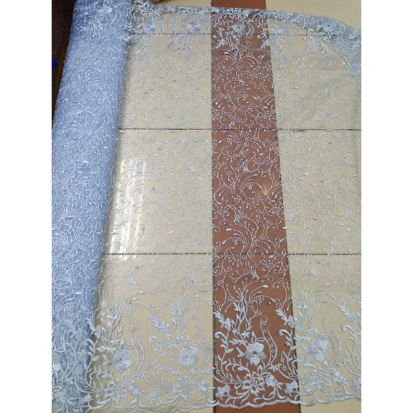 Kain Tile Akar Pinggiran/Akar Mutiara/Sorousky/Bahan Kebaya