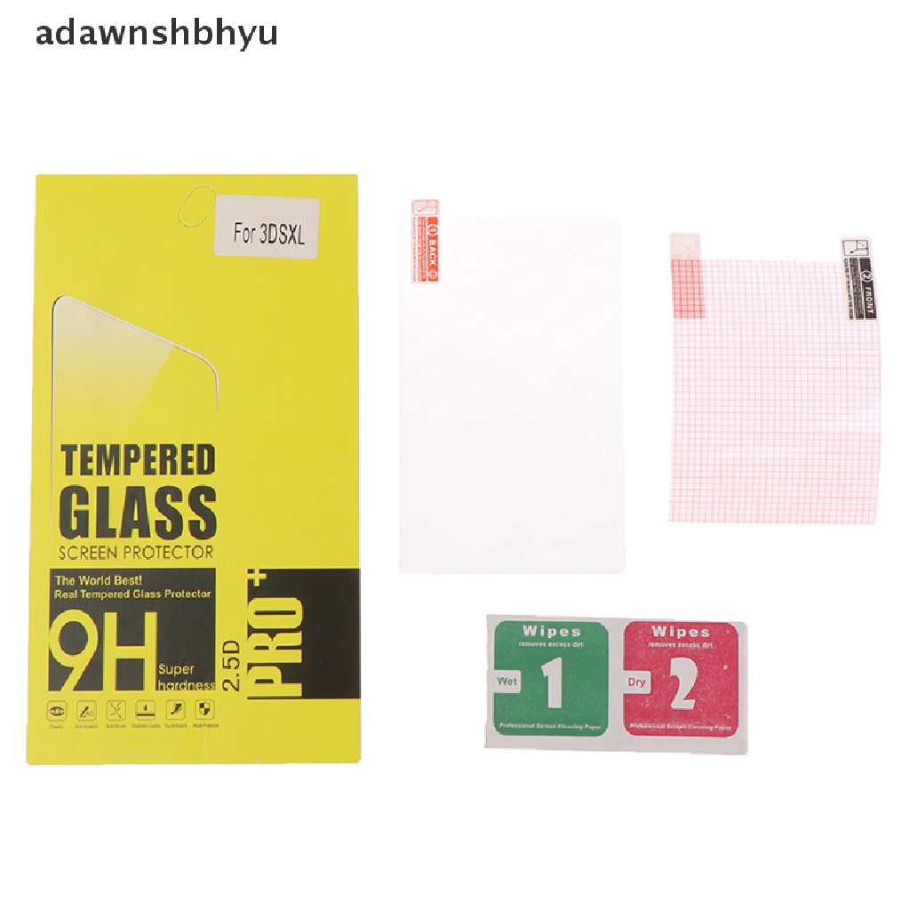 Adawnshbhyu 3DS XL/LL Tempered Glass +Back Clear Screen Protector Cover Untuk Layar Nintendo