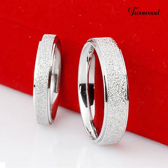 Cincin Bahan Stainless Steel Matte Untuk Pria Dan Wanita