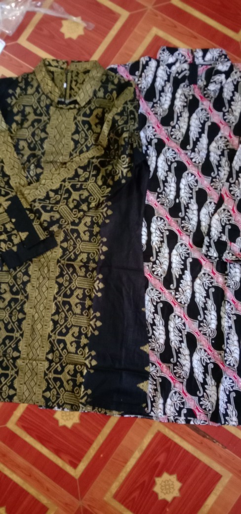 Tey-17 Batik Wanita Asj Sa Hrb026 Kenongo Kemeja Tosca Pendek