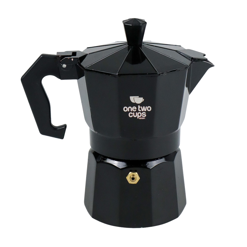 Espresso Coffee Maker Moka Pot Teko Stovetop Filter 150ml 3 Cups - MX001 - MXHZ01BK Black