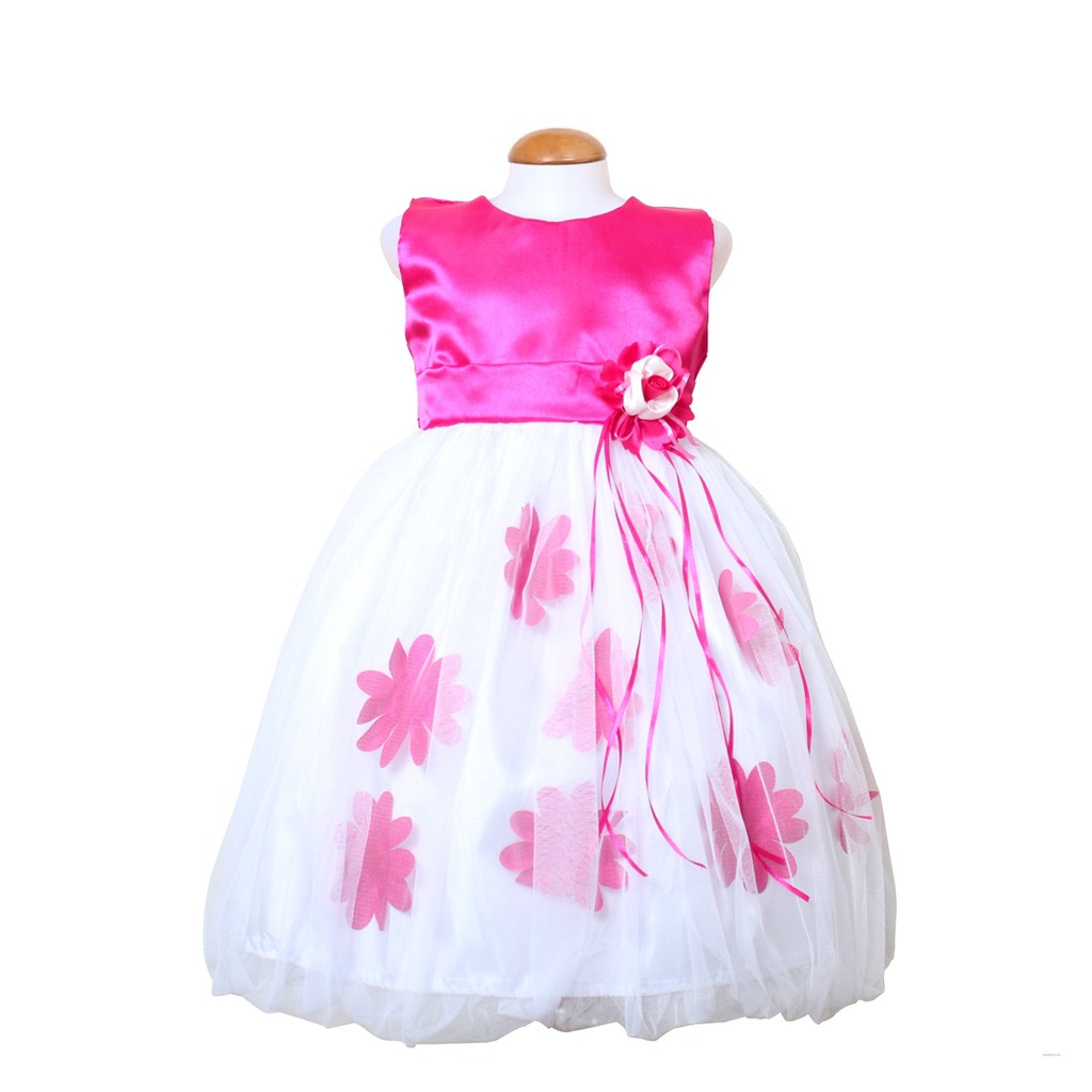 Dress kids anabel/terusan dress anak/gaun pesta anak perempuan lucu/dress bertingkat bunga brokat