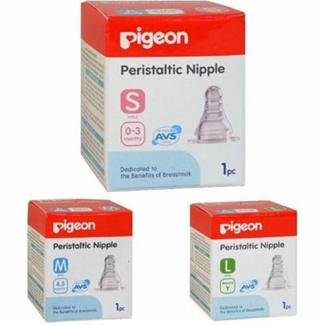 PIGEON PERISTALTIC DOT / NIPPLE SLIM NECK (ISI 1) | Shopee