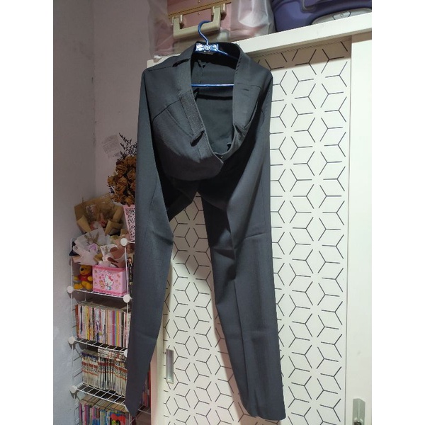 [Preloved ] Celana Bahan wanita/kerja/kantor Ann Design Abu-abu Tua