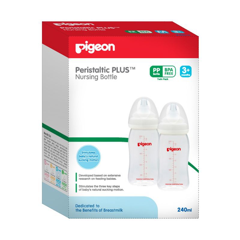 PIGEON TWIN PACK WIDE NECK 240 ML PR010371 / BOTOL SUSU BAYI