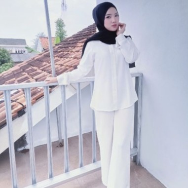 Kemeja Putih tulang | kemeja Broken White | Pakaian Wanita | kemeja wanita | atasan wanita | Butiq S