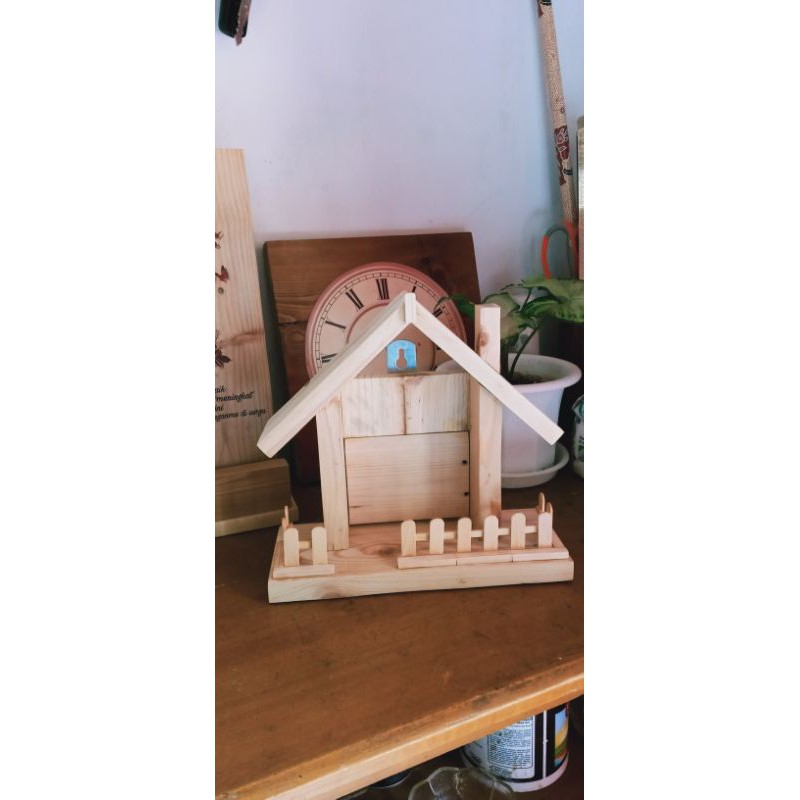 miniatur Rumah Kayu jati belanda