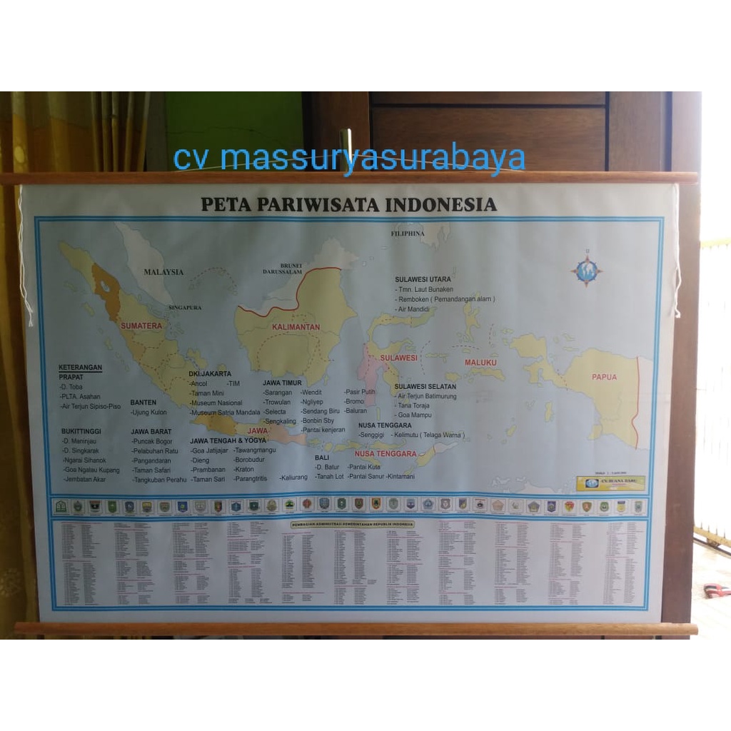 Peta Pariwisata Indonesia Bingkai