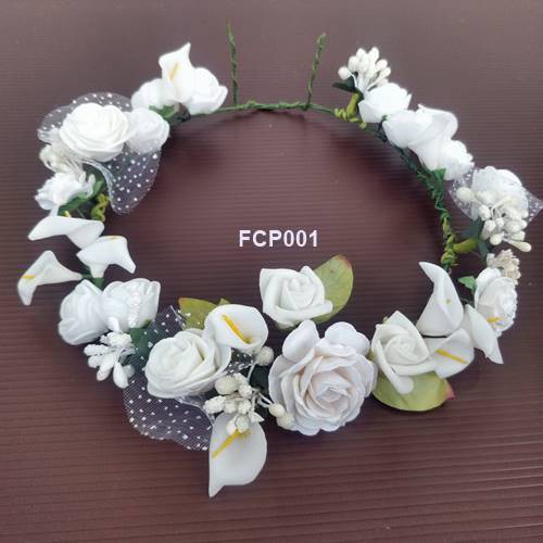 (TERLARIS) AKSESORIS RAMBUT FLOWER CROWN WEDDING PENGANTIN PESTA FCP001