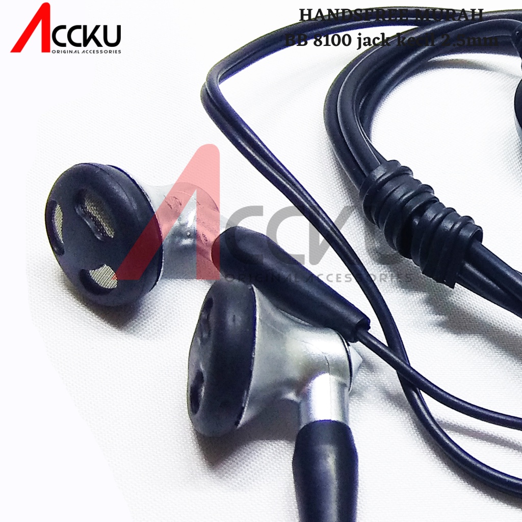 Headset BB  8100 HANDSFREE MURAH COLOKAN KECIL HEADSET MURAH EARPHONE MURAH HF MURAH MEREK BLACKBERRY 8100 NP 2,5mm