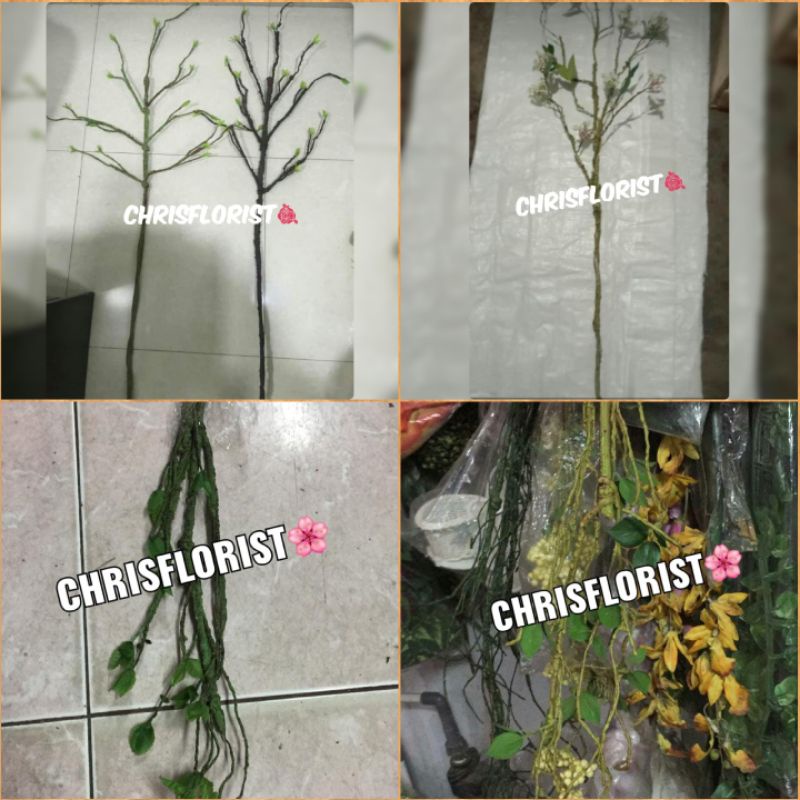 Ranting Daun Hias Fleksibel Plastik Palsu Buatan Plastic Sintetis Dekorasi Hiasan Artificial 860