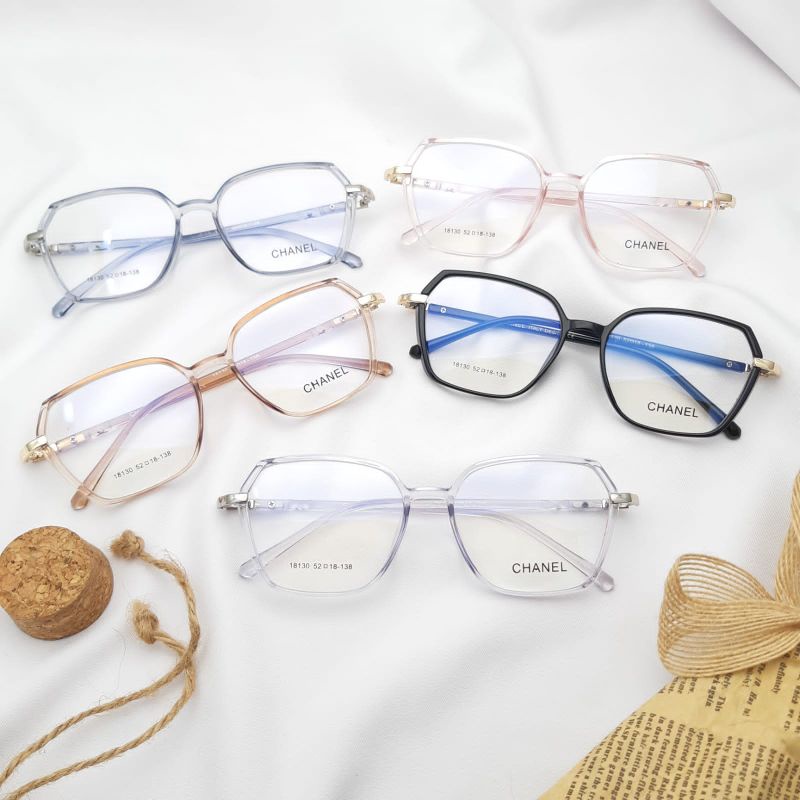 kacamata wanita (paket frame+lensa antiradiasi) kacamata photocromic | kacamata minus | kacamata murah | kacamata kekinian | frame 18130