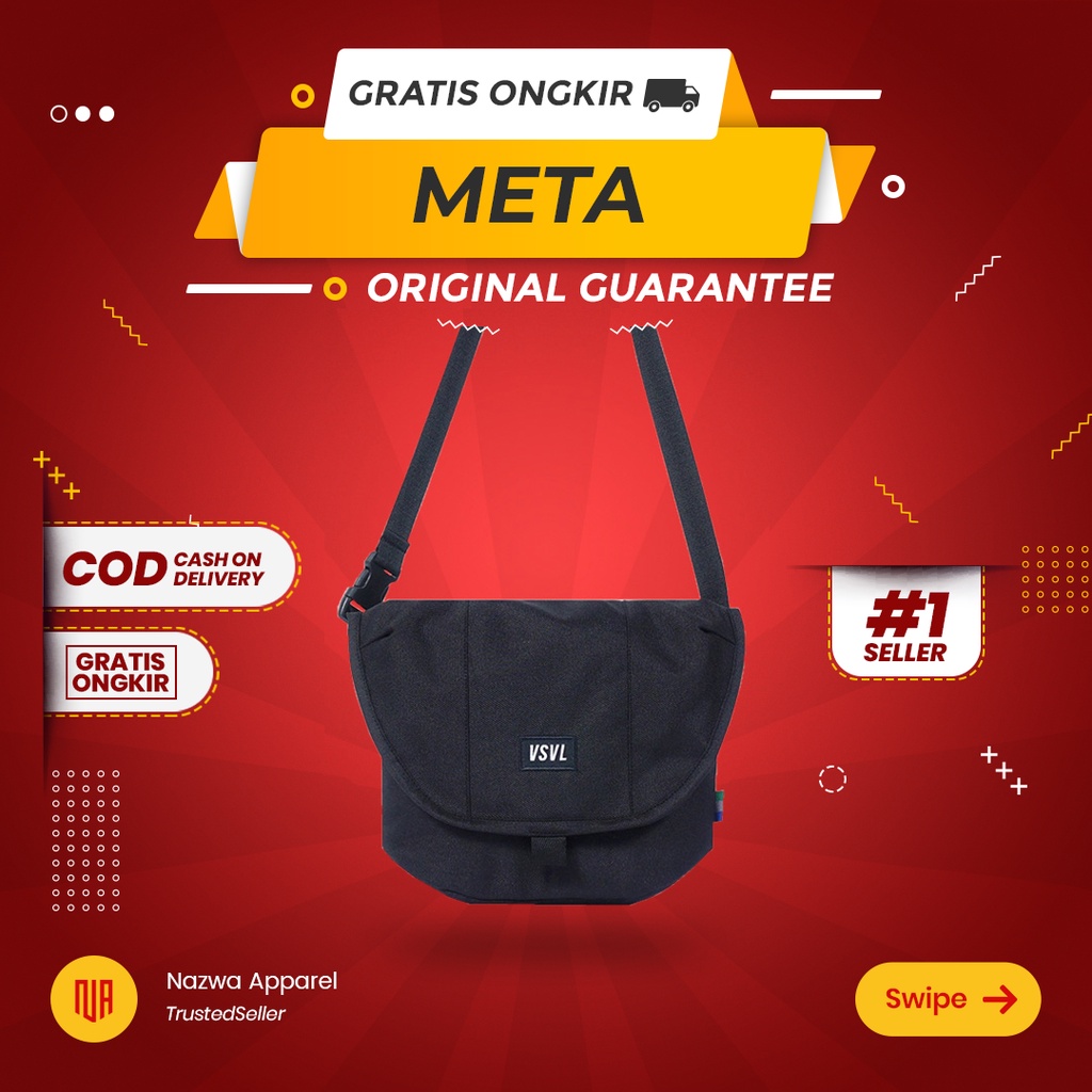 TAS SELEMPANG SLING BAG VISVAL META BLACK